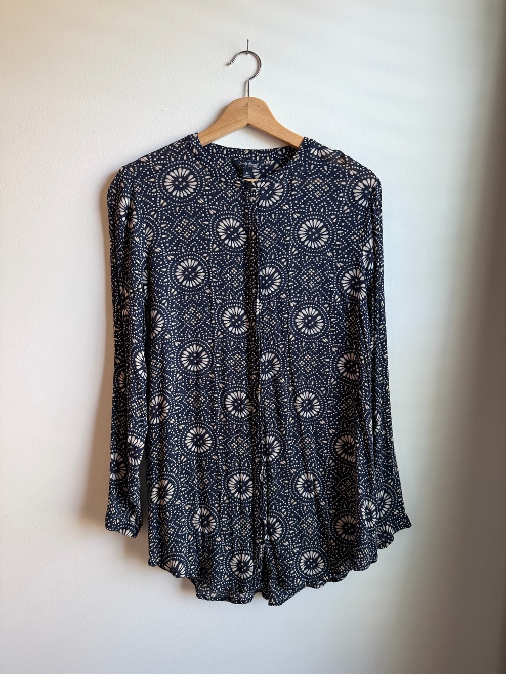Lucky Brand Women’s Lightweight flowy Long Sleeve Boho Hippie Blouse M